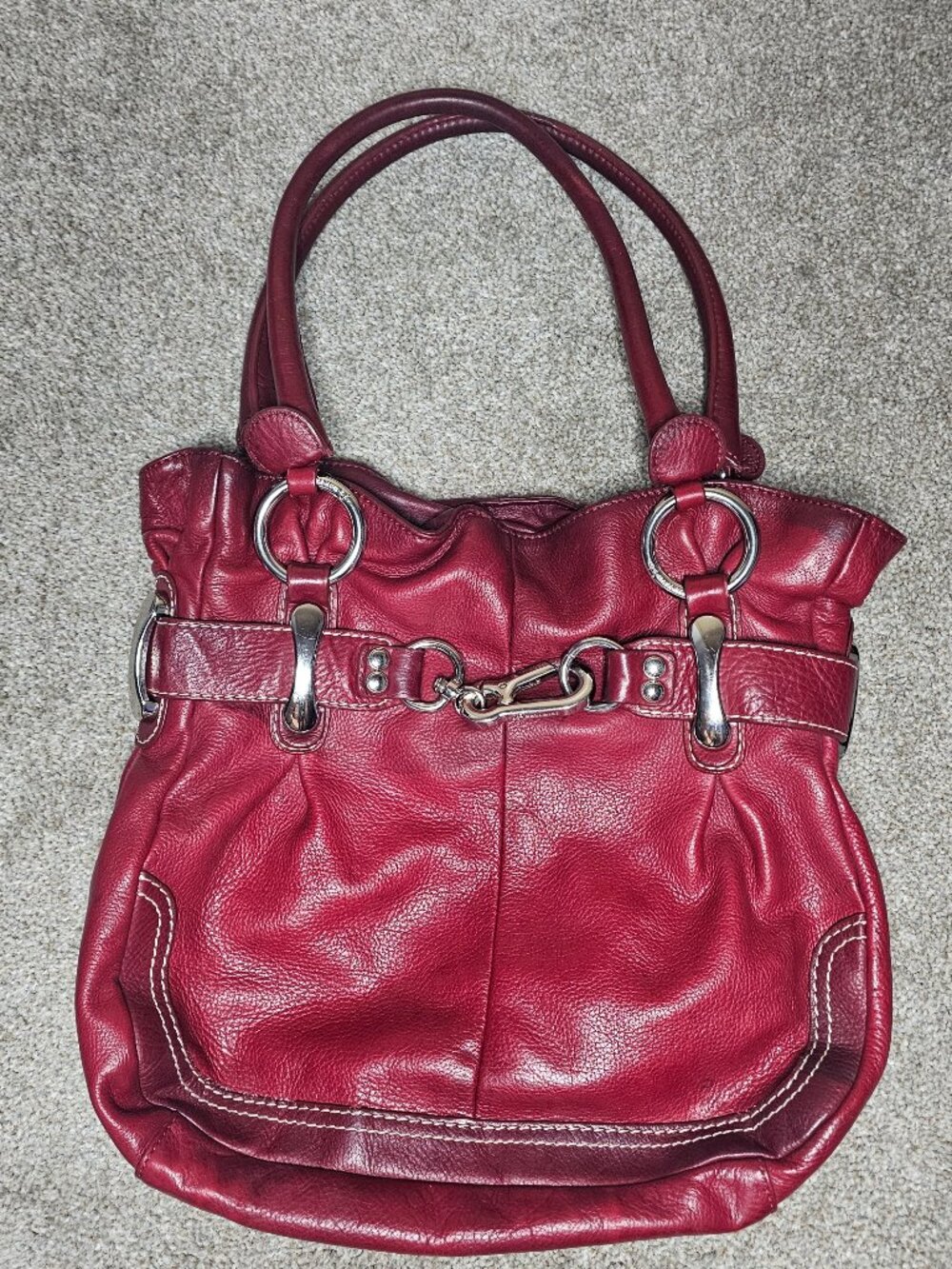 Red chunky red purse